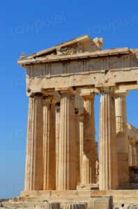 Historical landmark Greece, travel background