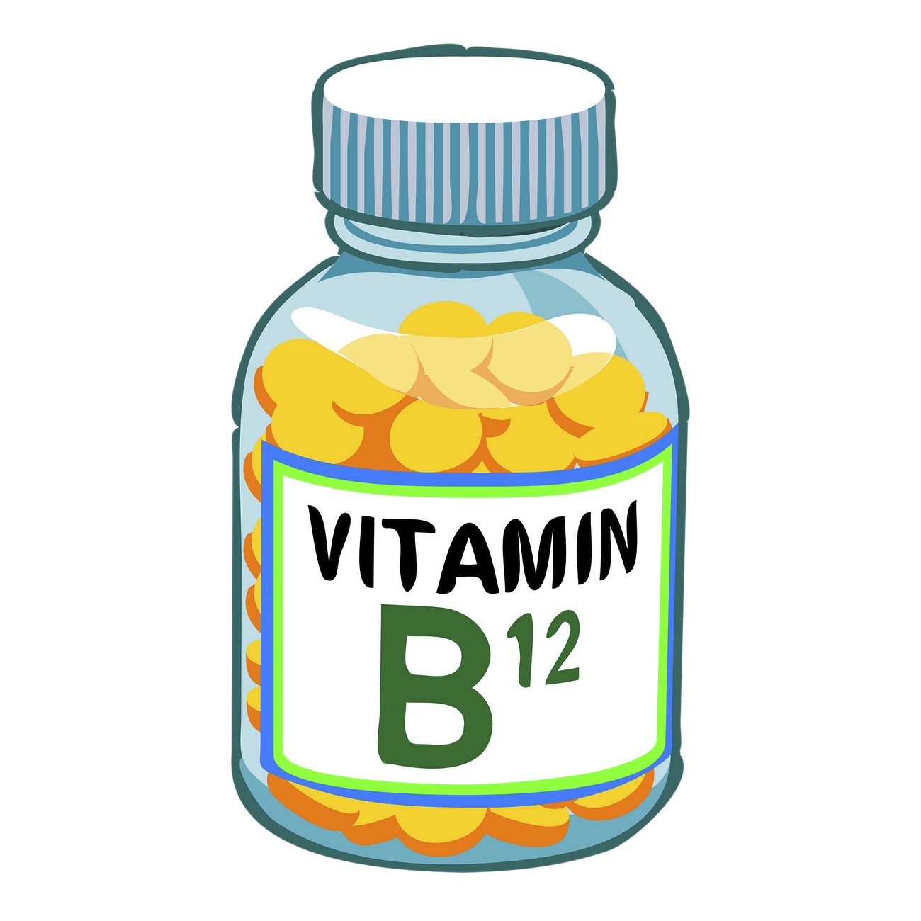Vitamin B png bottle sticker