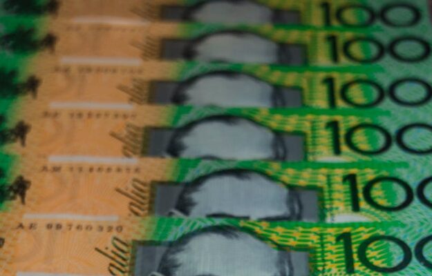 close up shot of australian dollar
